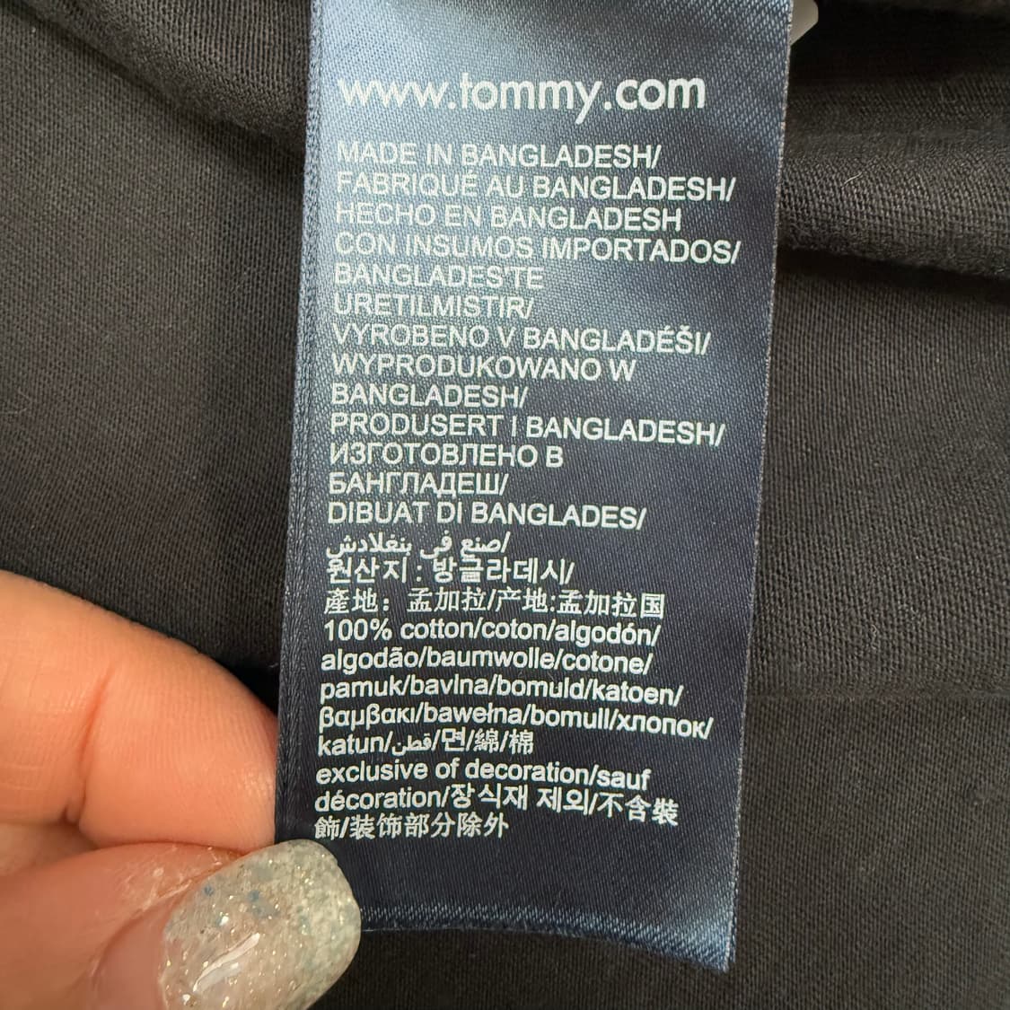 [S] 타미힐피거 스몰로고 롱슬리브 긴팔 티셔츠 블랙 1857 상품이미지6