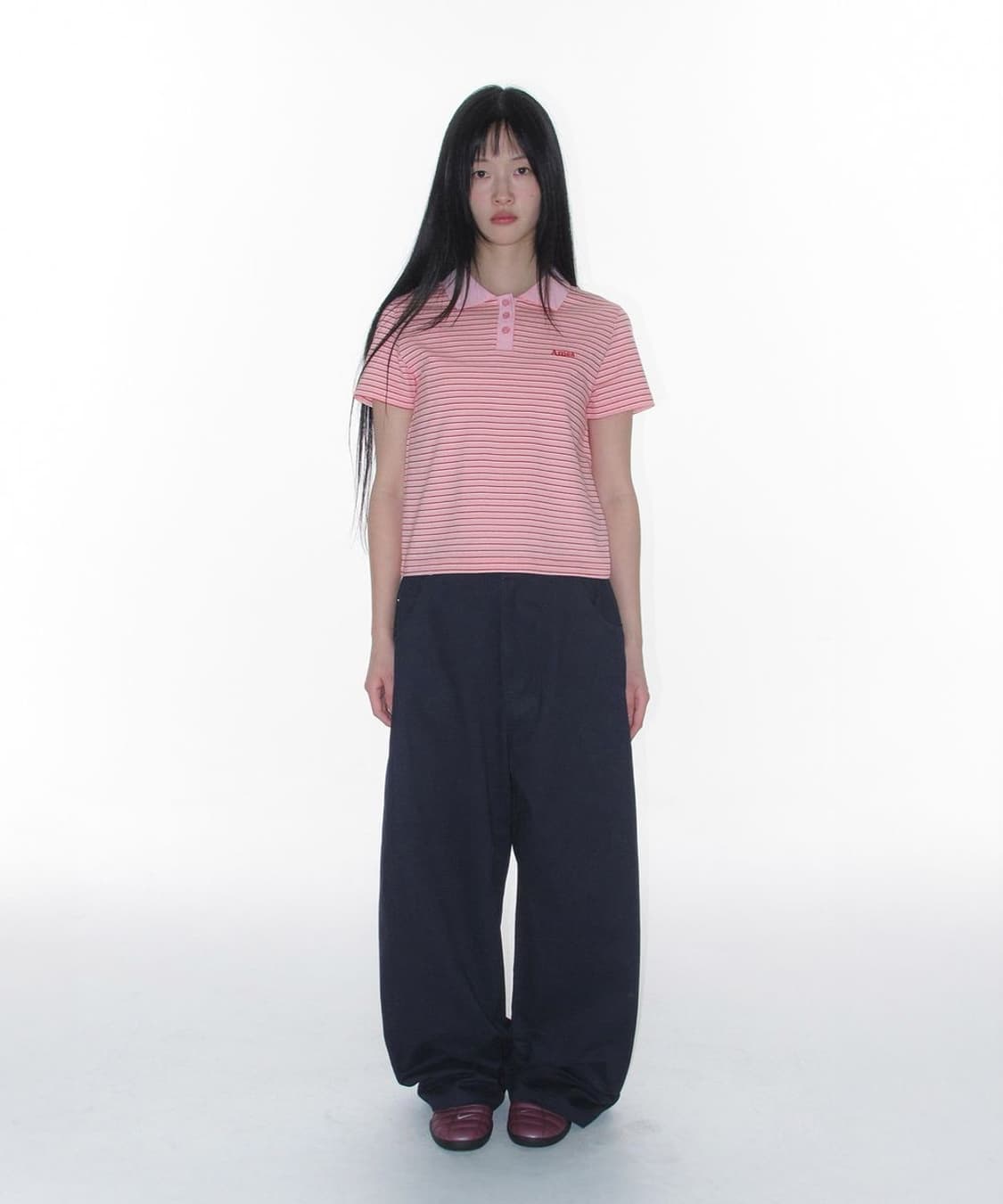 아메스 월드와이드 네이비 코튼 팬츠 바지 L 상품이미지4