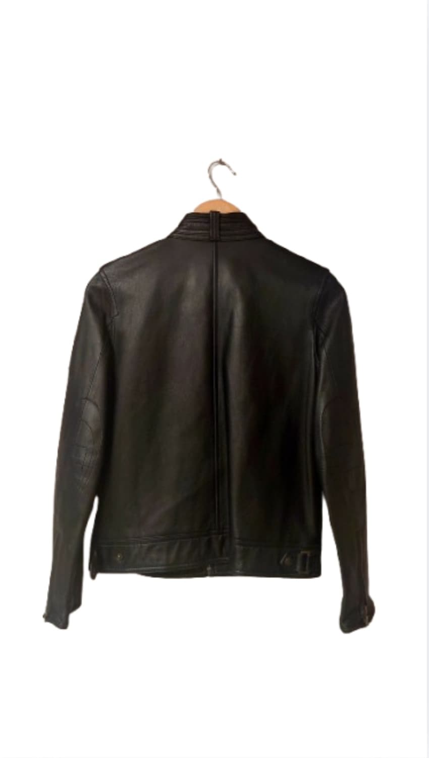 버튼 디테일 램스킨 레더자켓 상품이미지2