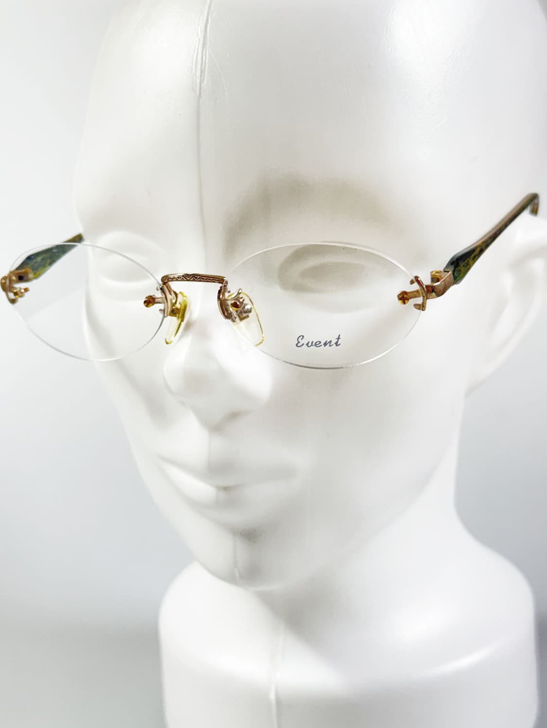 90s EVENT 골드 무테 오벌 메탈 프레임 빈티지 안경 상품이미지8