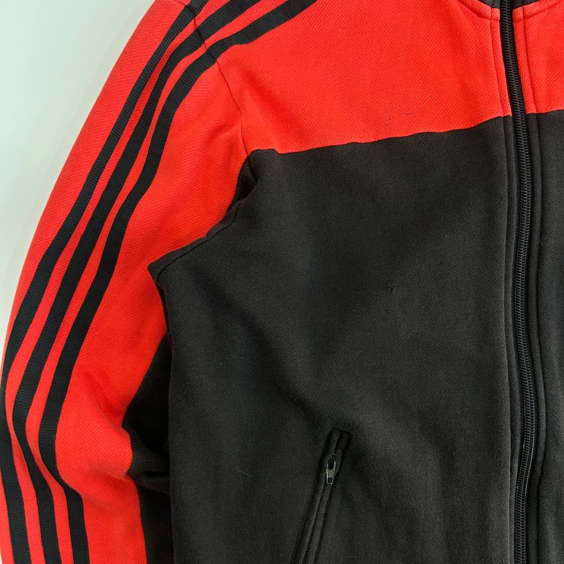 Adidas 아디다스 파이어버드 레드 블랙 배색 코튼져지 상품이미지5