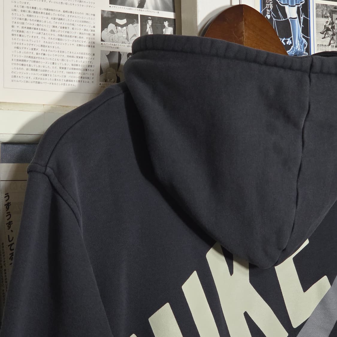 나이키 빅 로고 프린팅 블랙 후드집업 상품이미지3