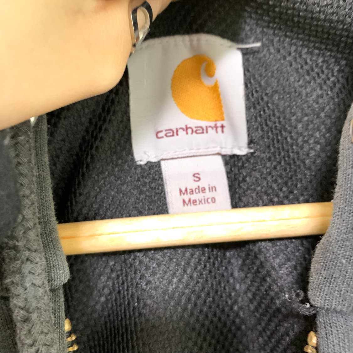 칼하트 차콜 베이직 후드집업 빈티지 남성 S 남녀공용 상품이미지6