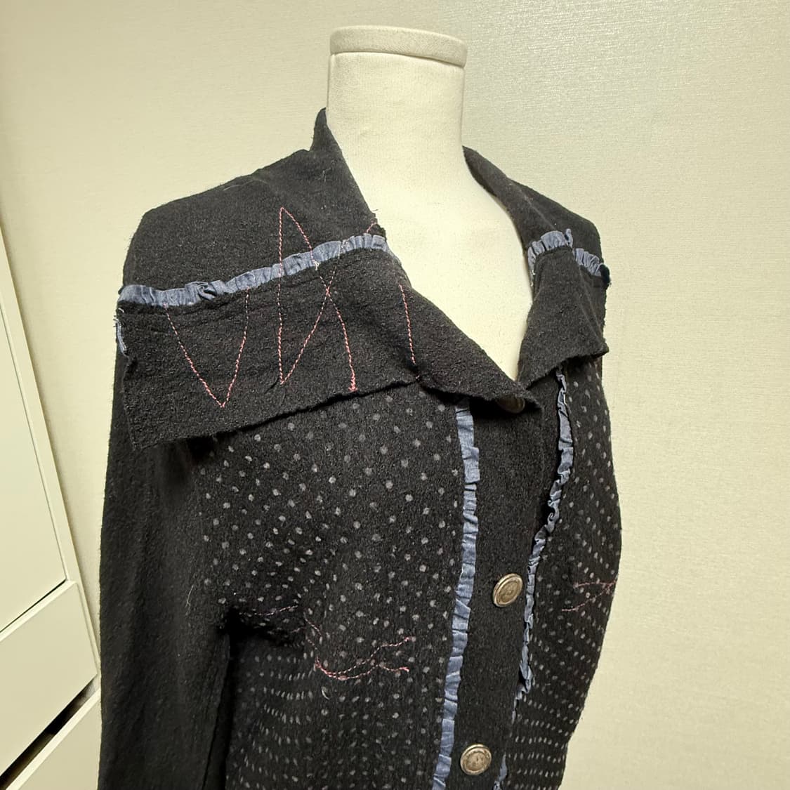 빈티지 도트 가디건 상품이미지2