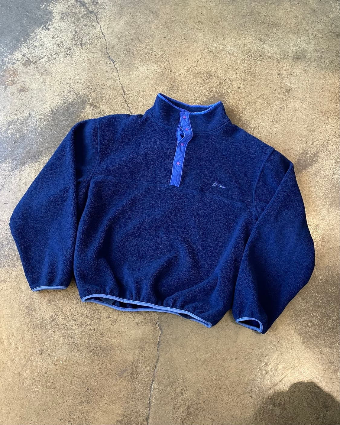 90s L.L. Bean fleece snap-T 엘엘빈 플리스 스냅티 상품이미지1
