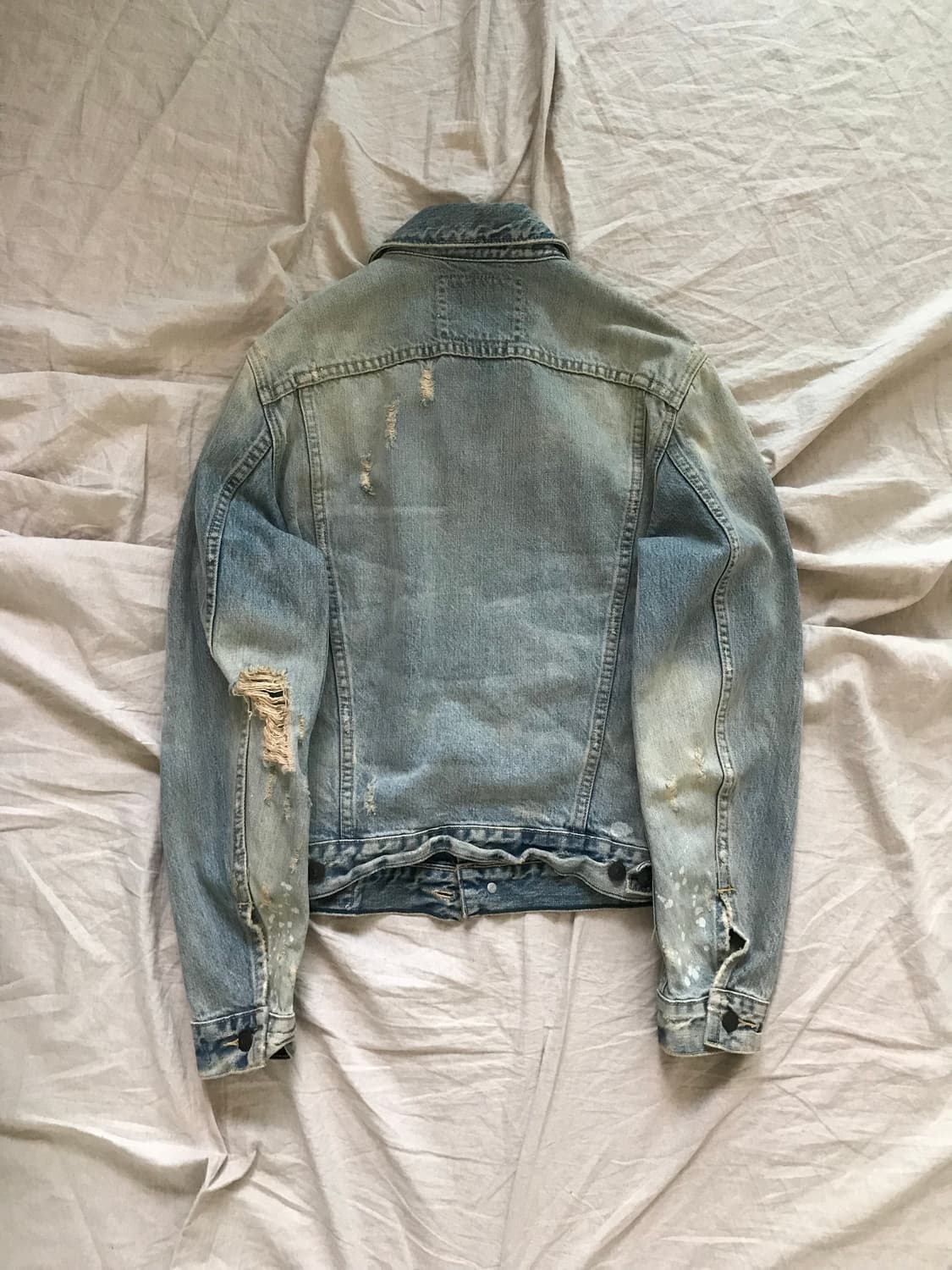 아베크롬비 올드스쿨 데미지 디자인 연청 자켓 상품이미지6