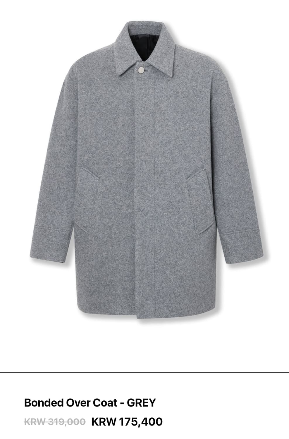 MARTINPLAN  Bonded Over Coat - GREY M 상품이미지1