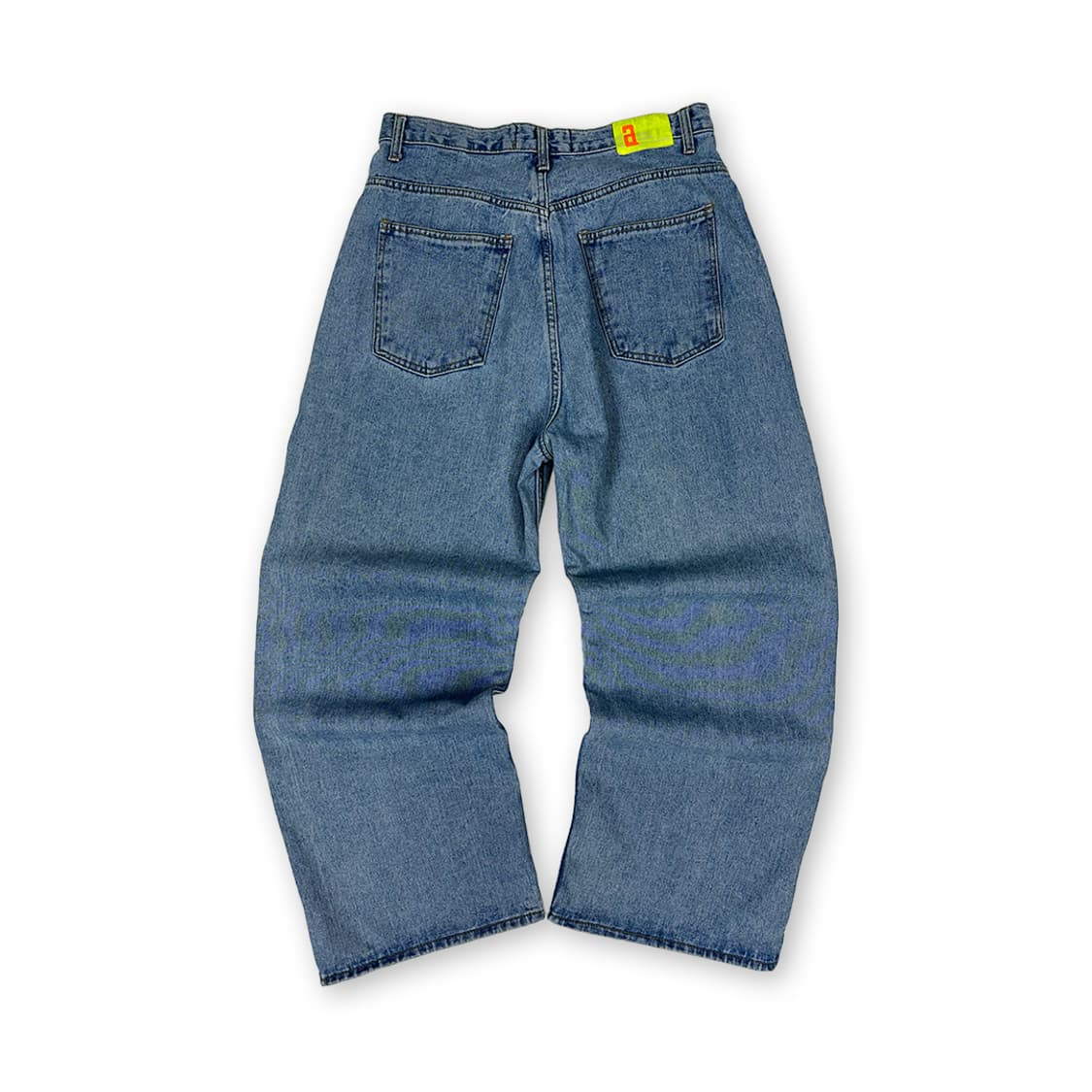 와이드핏 데님 팬츠 연청 상품이미지2