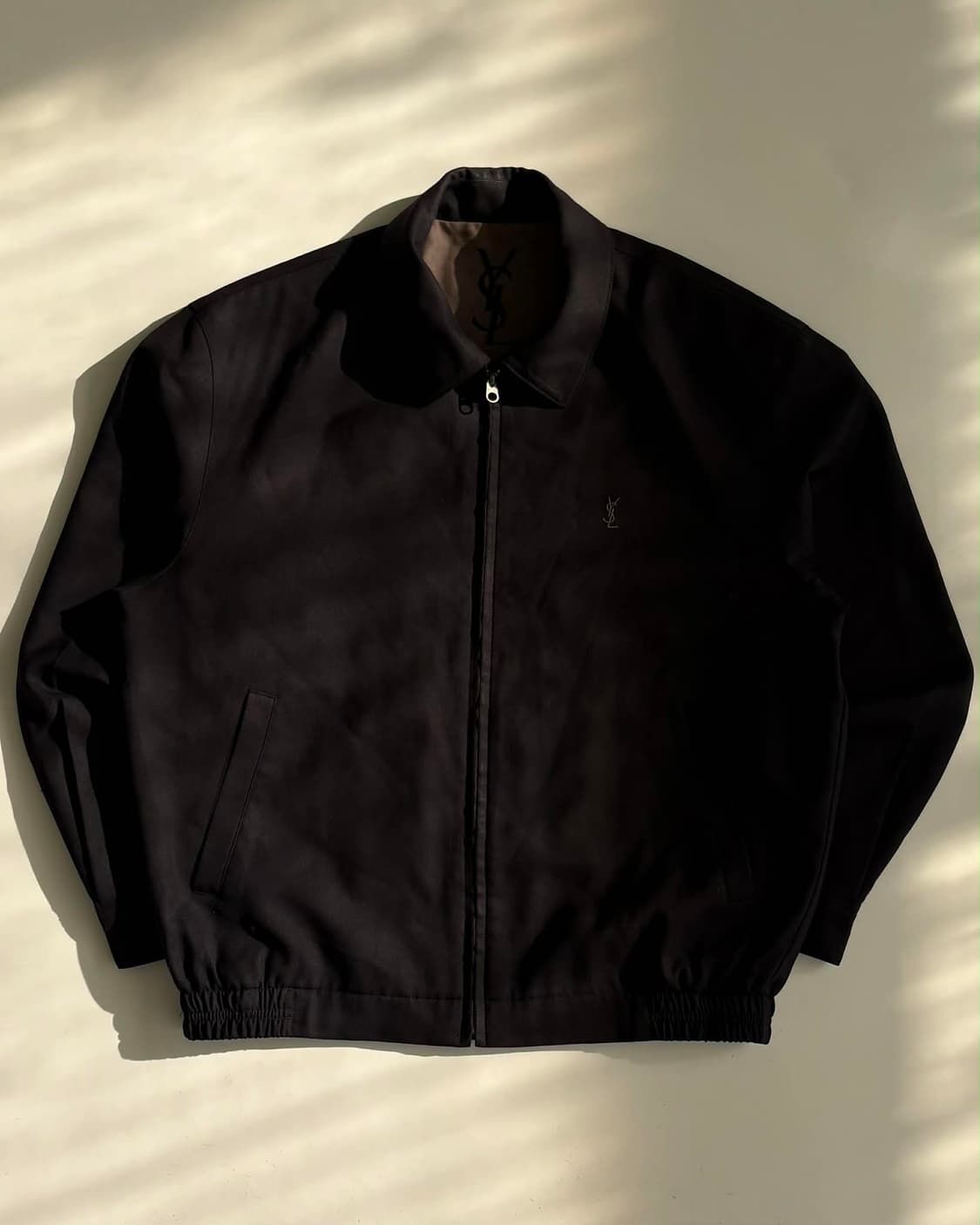 입생로랑 90s 울 스윙탑 폴리쉘 블루종 자켓 상품이미지1