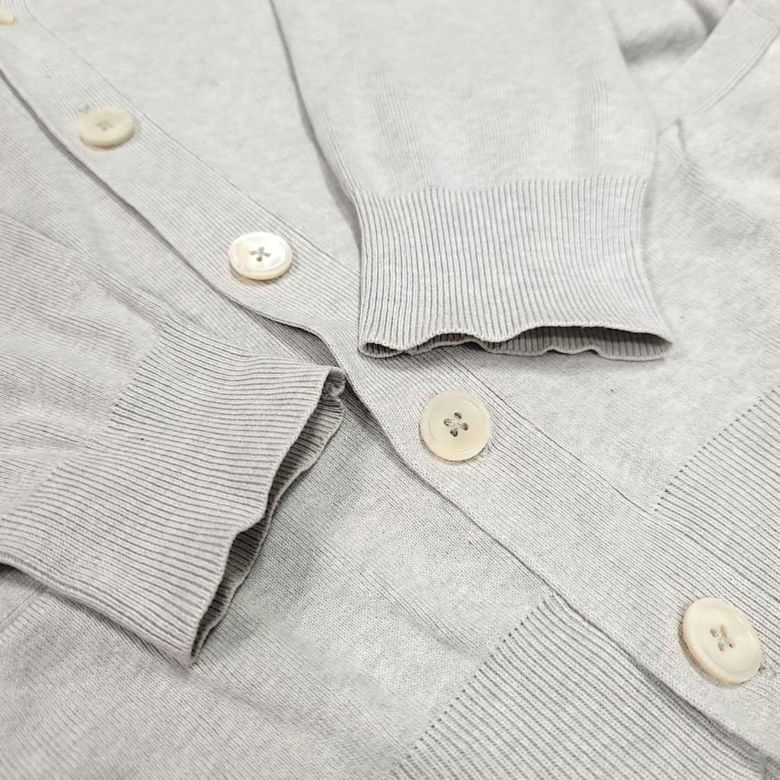 [S~M] 폴로 그레이 코튼 브이넥 가디건 상품이미지6