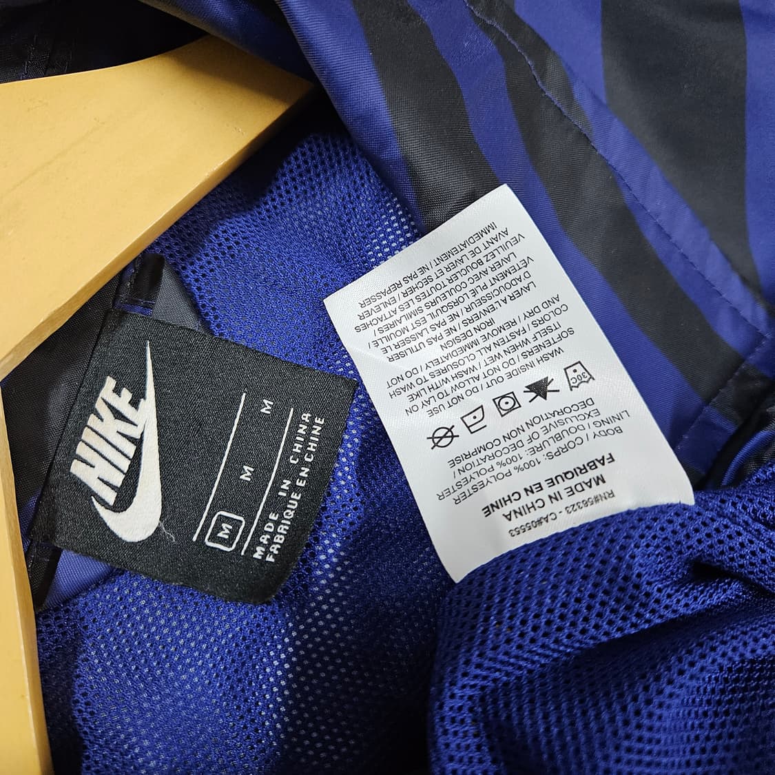 M 95-100 나이키 블루 패턴 코치자켓 상품이미지5