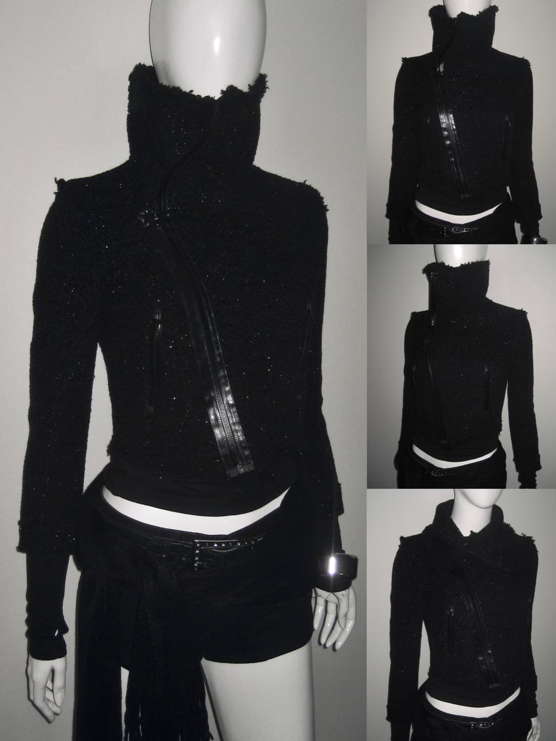 Dsquared2 디스퀘어드2 트위드 비대칭 크롭 자켓 상품이미지1