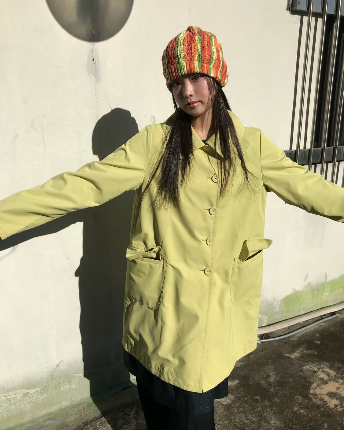 무지개 스트라이프 니트 비니 상품이미지4