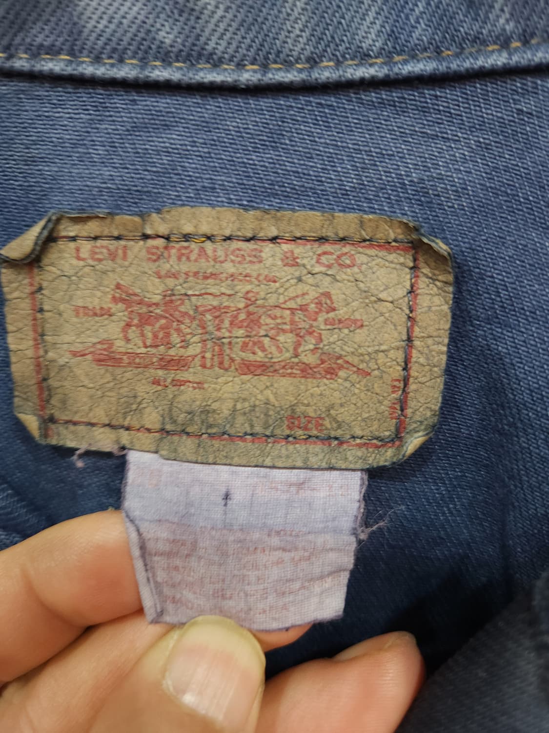 리바이스 90's 70505 오렌지라벨 가먼트다잉 데님 자켓 상품이미지3