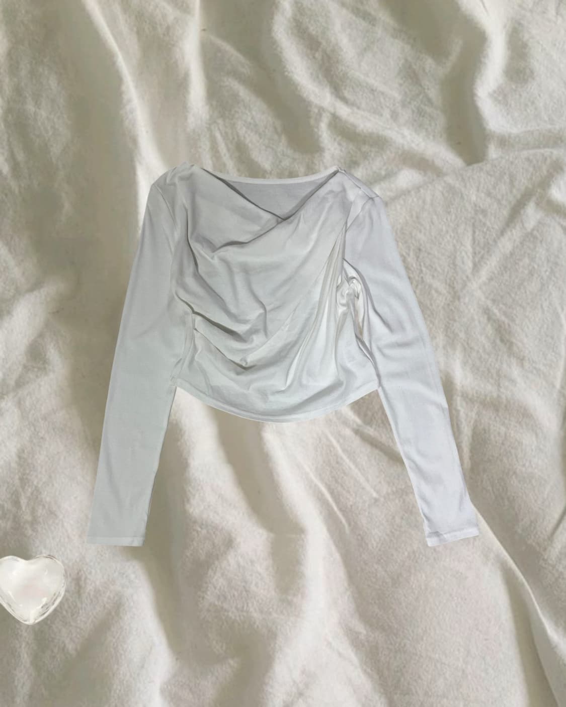 JPN . 드레이프 크롭 롱슬리브 상품이미지2