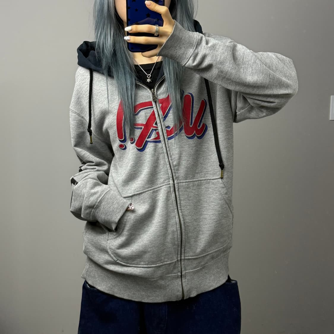 마자플라바 00s 프린팅 배색 후드집업 상품이미지1