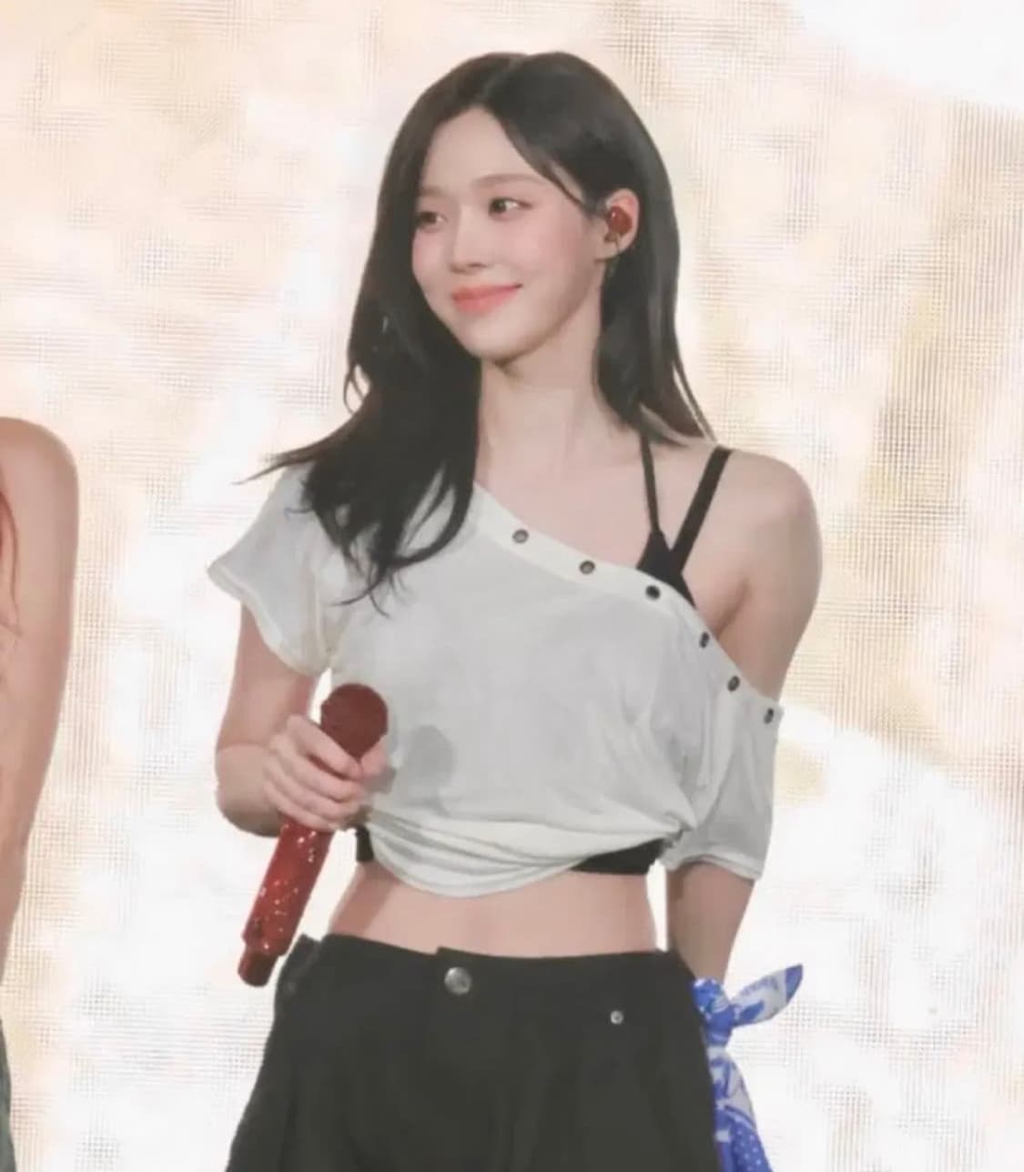 플리즈노팔로우 헤리 버튼 언발 탑 화이트 윈터 대학축제 착용 상품이미지2