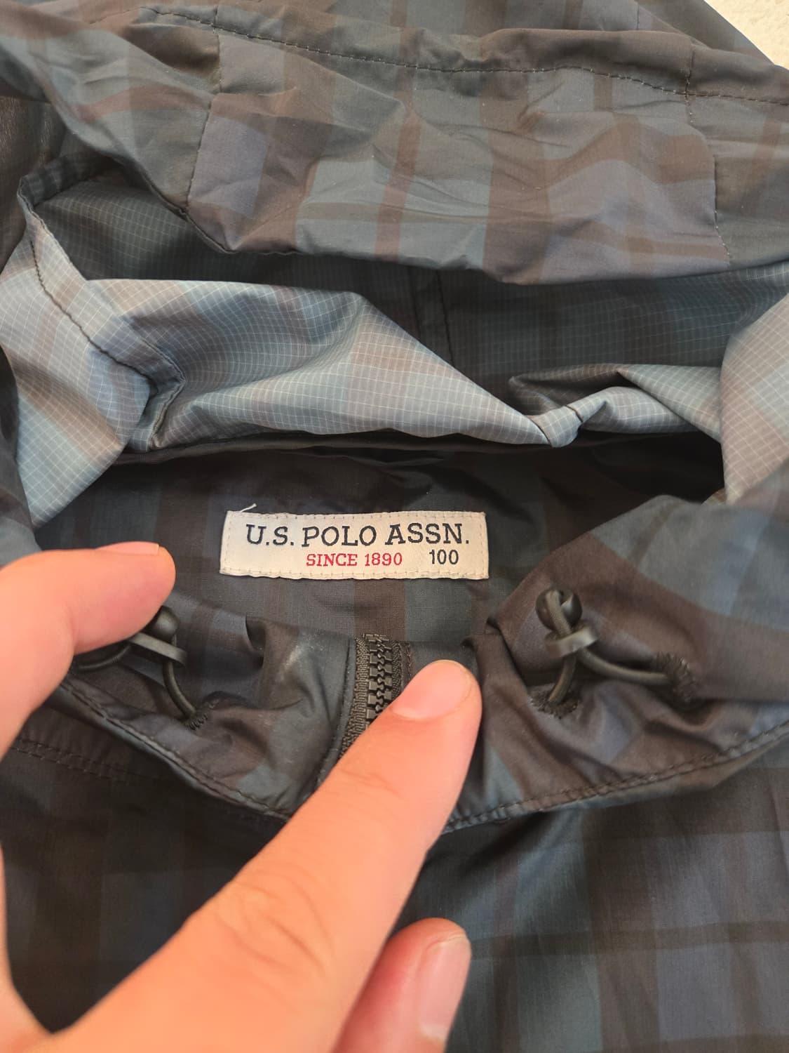 폴로 체크 후드 바람막이 점퍼(바스락, 홀겹) 100 상품이미지5