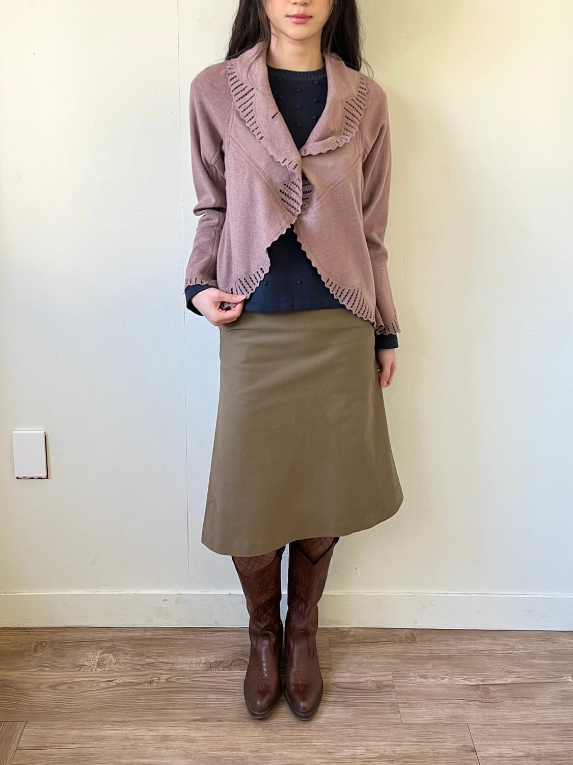 JOLCIA 레이스 인디핑크 가디건 상품이미지6