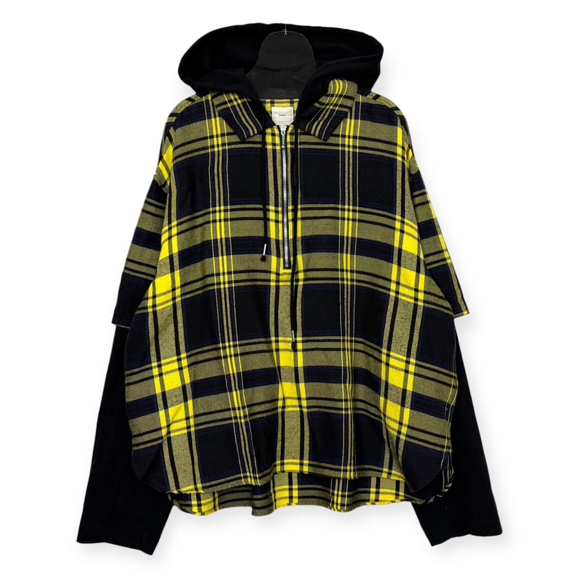 네임 레이어드 후드 하프집 카라 티셔츠 상품이미지1