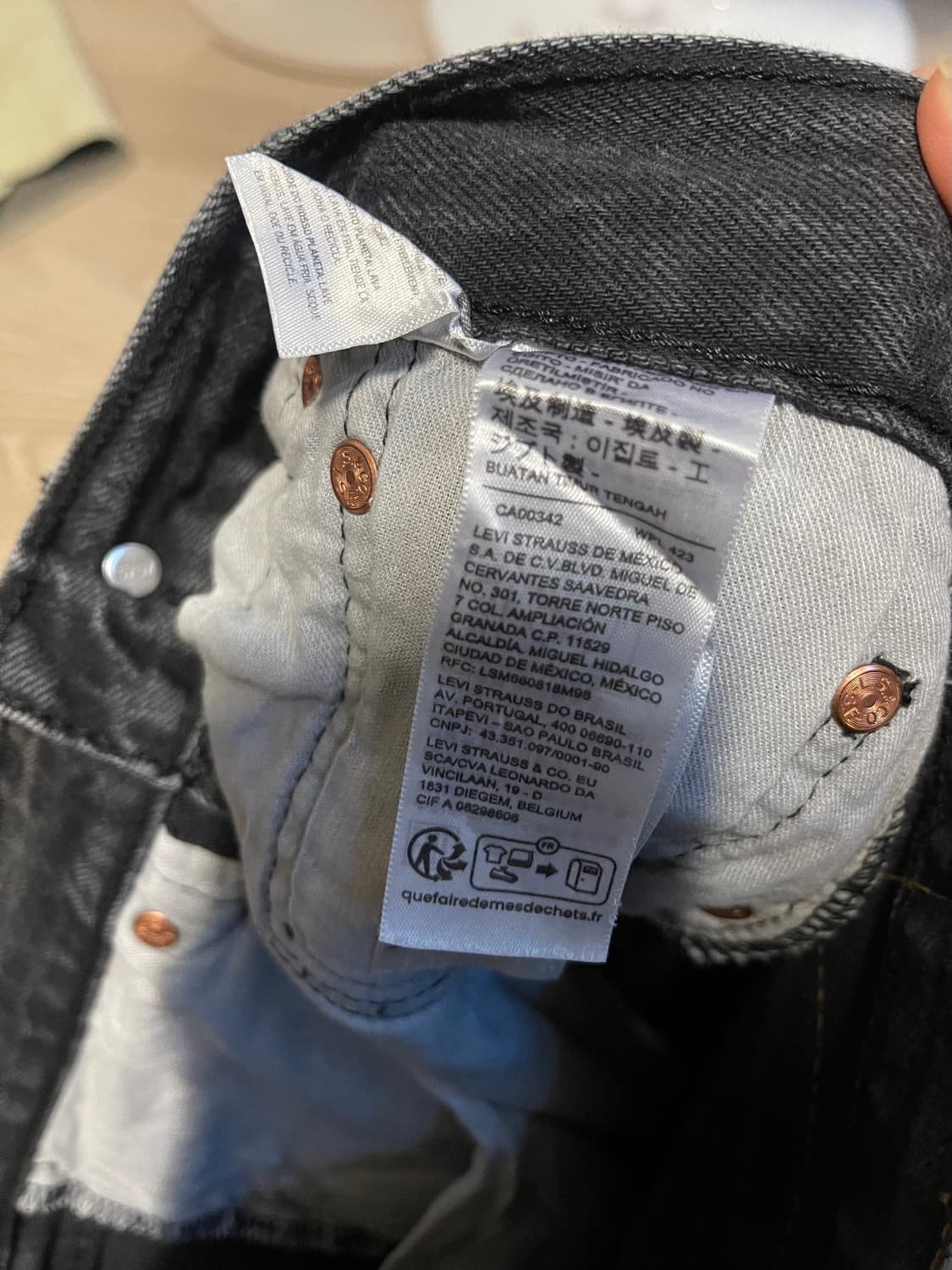 리바이스 501 블랙진 W30 L32 상품이미지5