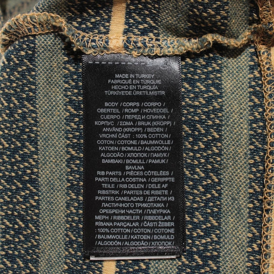 RRL 더블알엘 인디고 스트라이프 자카드 티셔츠 블루 상품이미지5