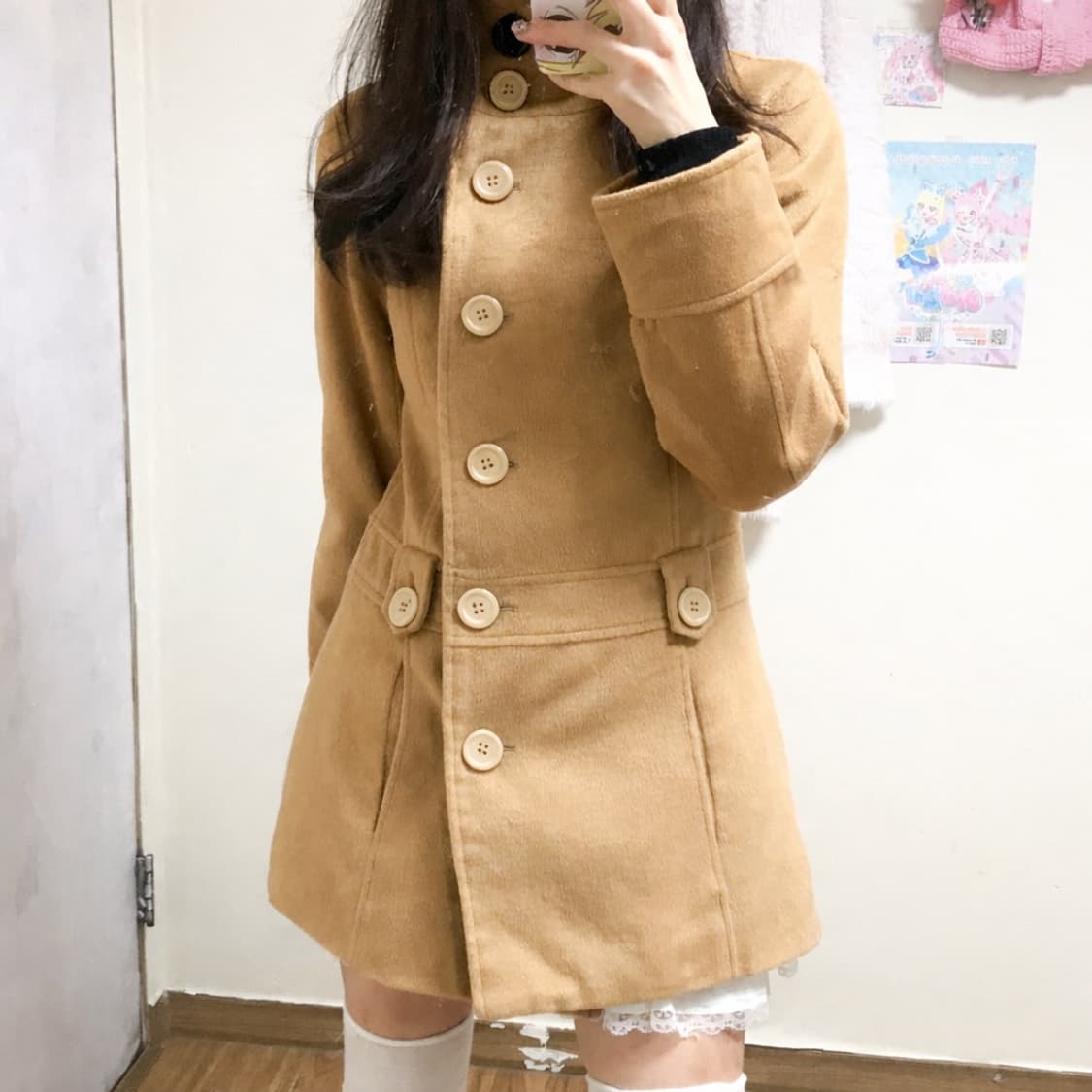 빈티지 라떼 코트 히메갸루 로걀 모리걸 긱시크 공겜여주 고딕 코이세이오깔 상품이미지1