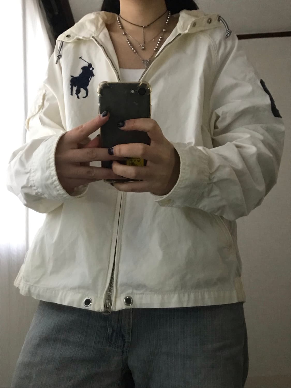 폴로 화이트 빅포니 후드 자켓 상품이미지4