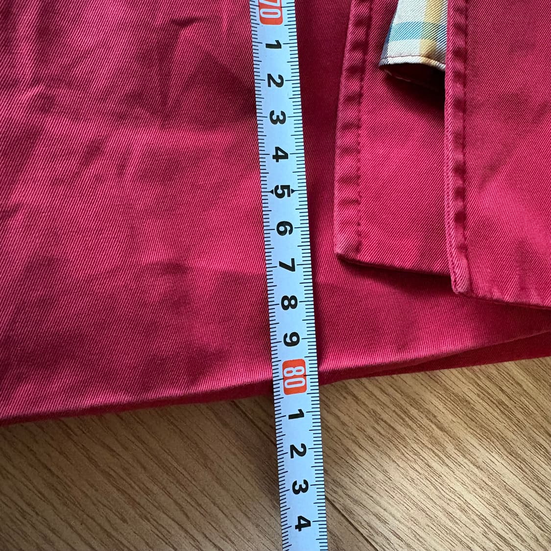 닥스 레드 체크 안감 코트 95 상품이미지9