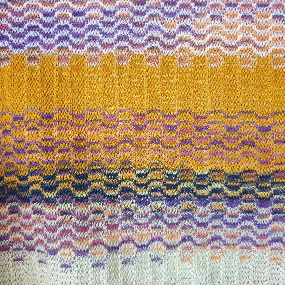 Missoni 미쏘니 메인라벨 파스텔 멀티컬러패턴 시어니트 폴로 스웨터 상품이미지8