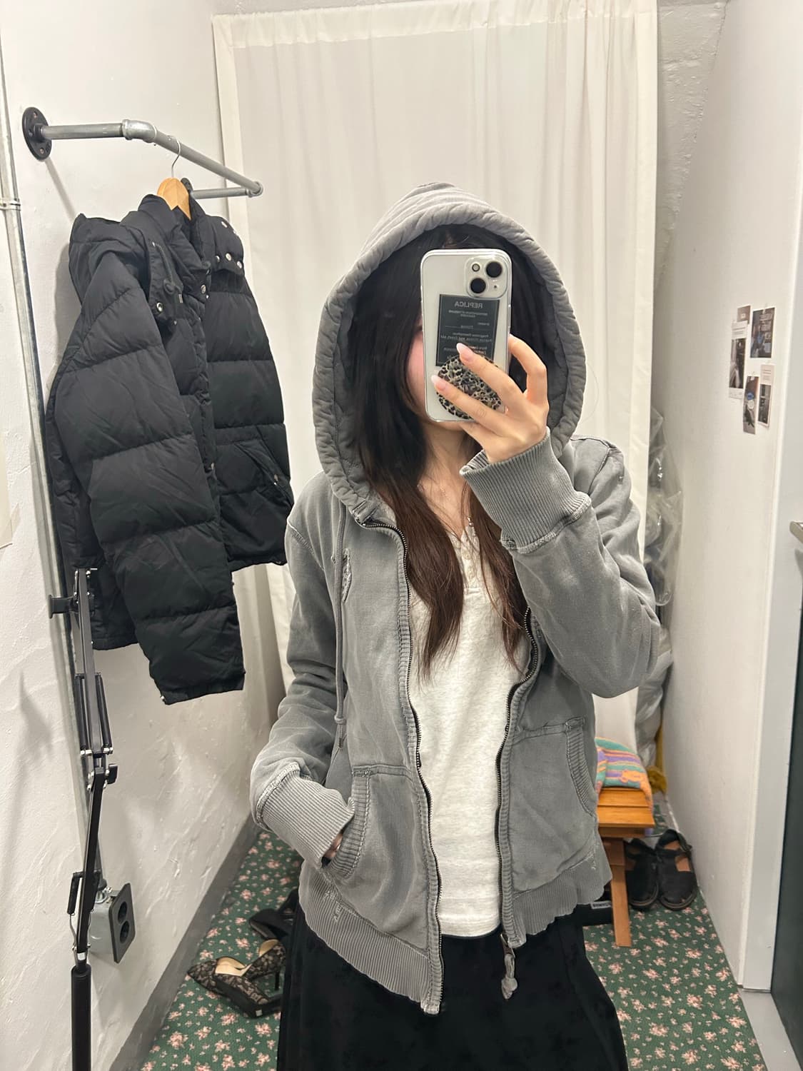 y2k 아메리칸 이글 그런지 집업 후드 자켓 헤비 스웻 상품이미지1