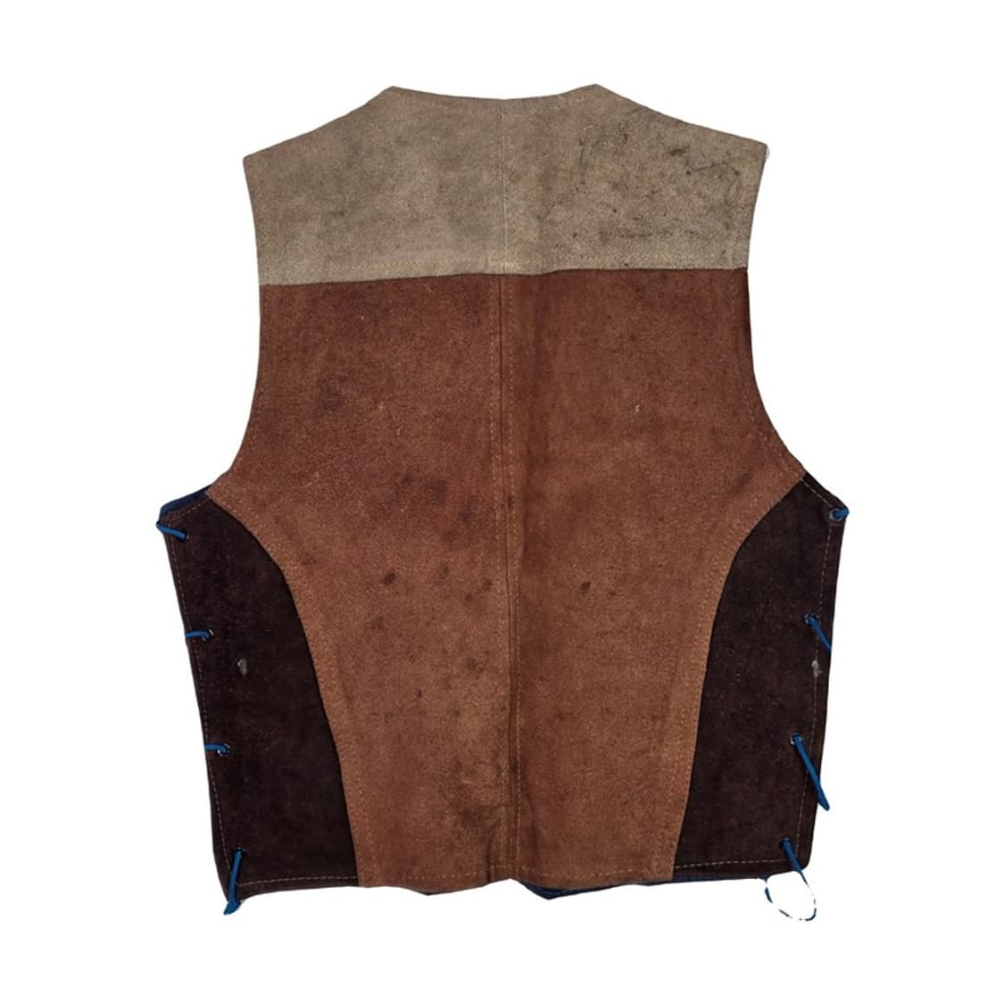 유니크 패치워크 스웨이드 레더 베스트 상품이미지2