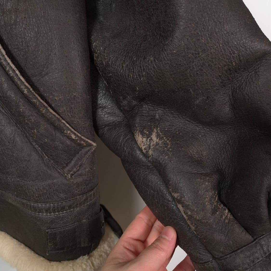 Tradong 리얼 시어링 B-3 양털 무스탕 자켓 상품이미지6