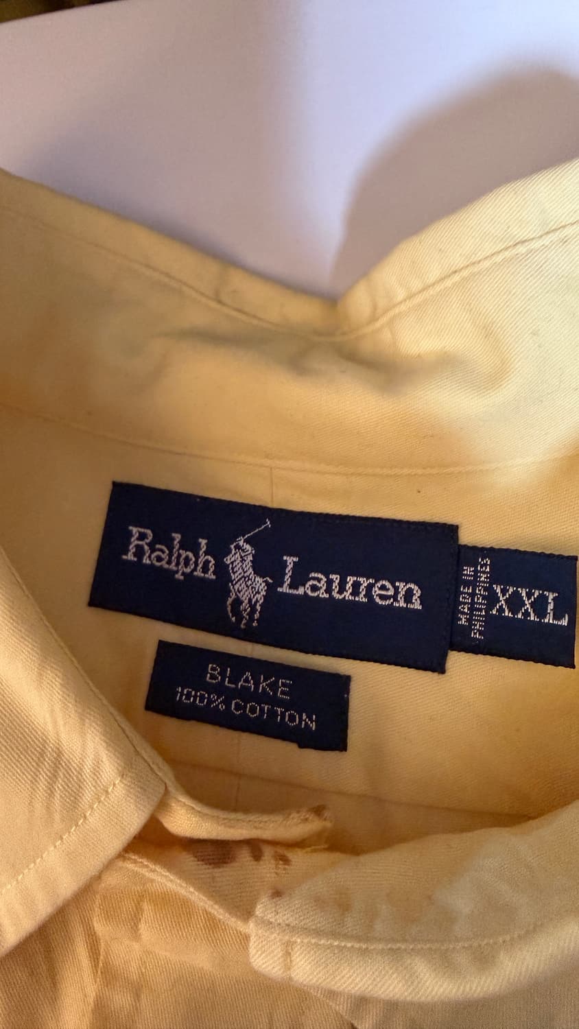 폴로 랄프로렌 옐로우 셔츠 남방 빅사이즈 상품이미지4