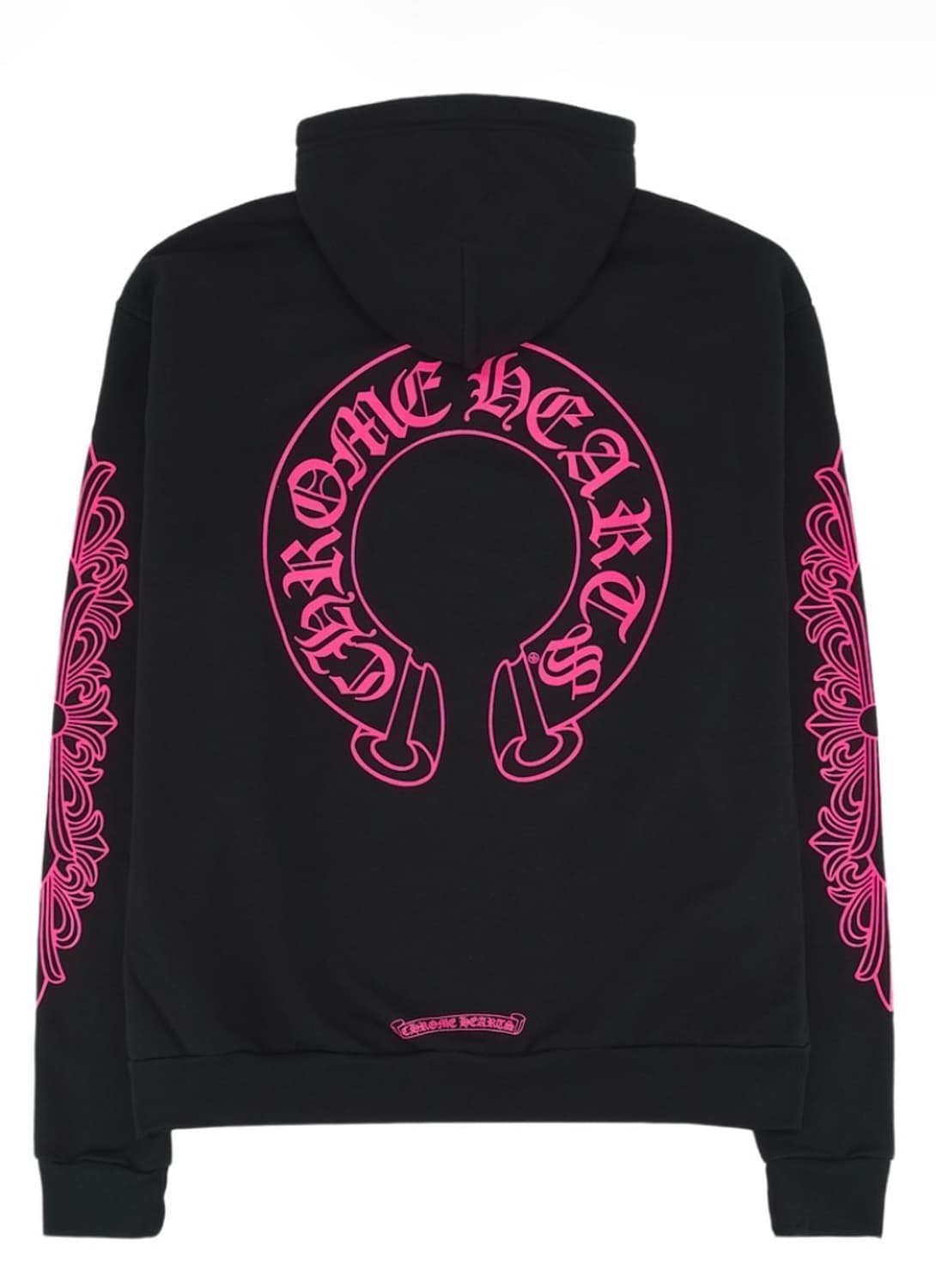 [L] 크롬하츠 홀스슈 플로럴 후드 검핑 핑크 상품이미지2