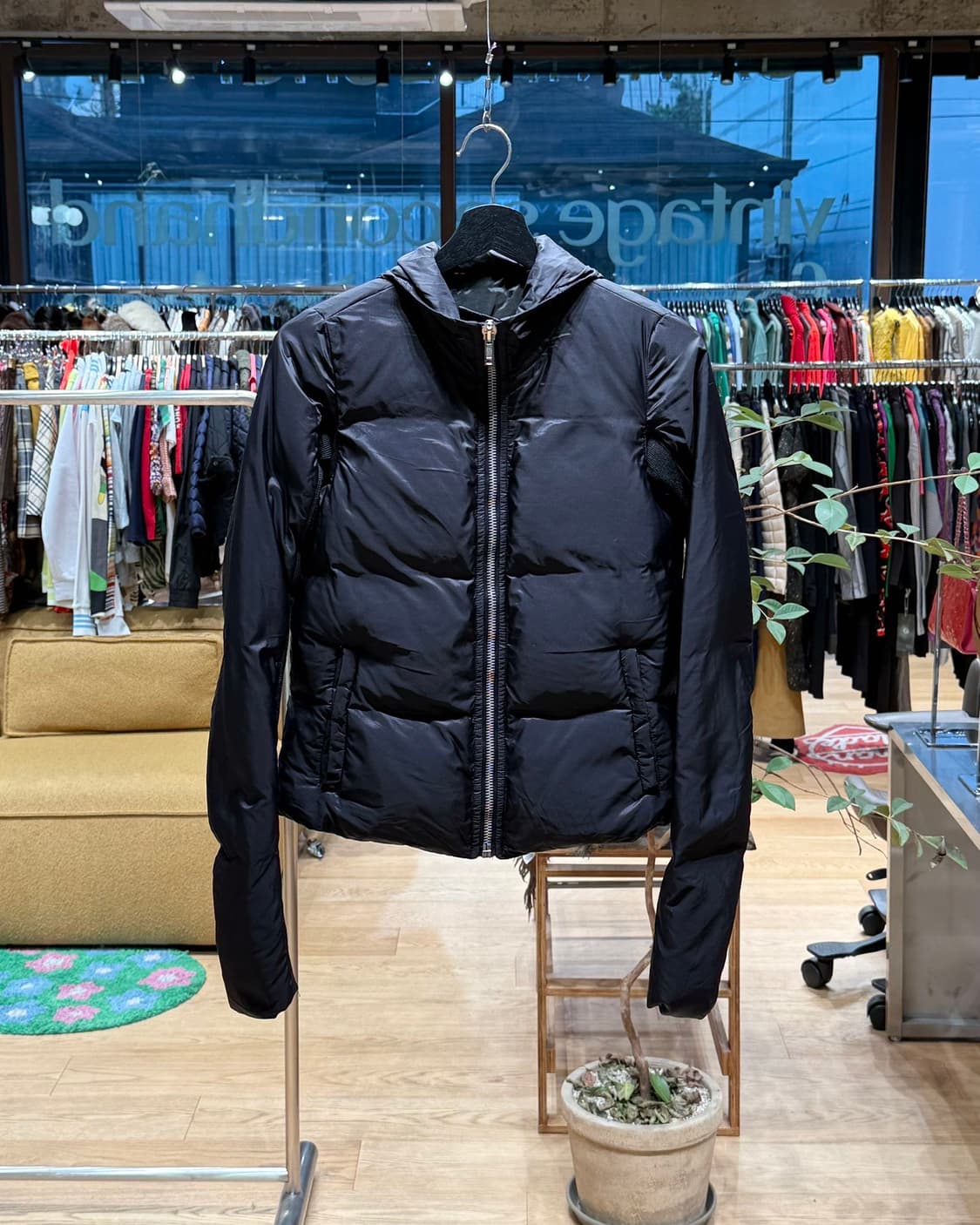 릭 오웬스 블랙 구스다운 후디 패딩  상품이미지1