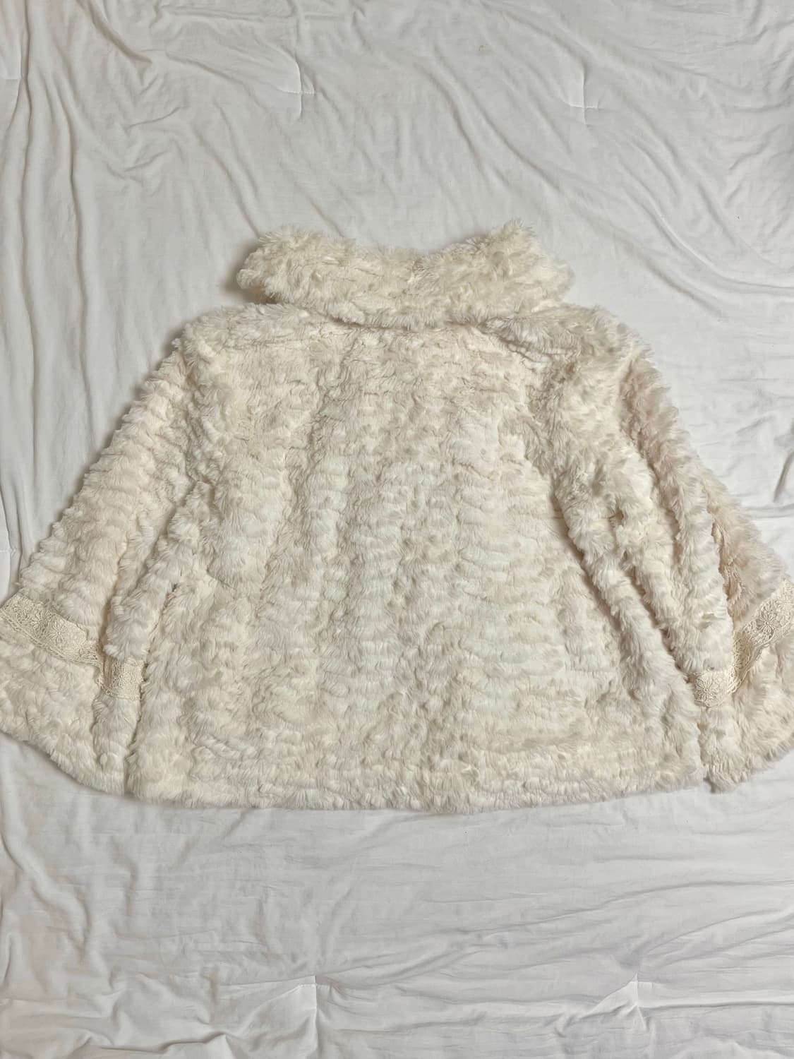 빈티지 라떼갸루 아이보리 달천깔 퍼 자켓 상품이미지2