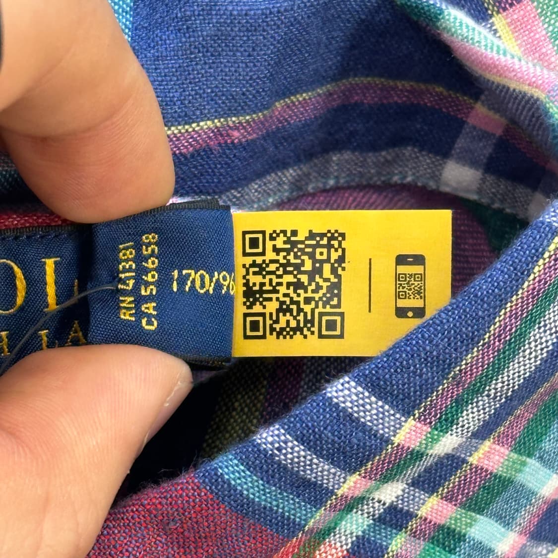 8 새상품 폴로랄프로렌 체크 린넨 원피스 상품이미지5