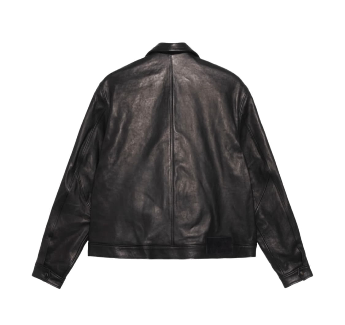 스투시 x 아워레가시 워크샵 블루종 자켓 레더 블랙 상품이미지2