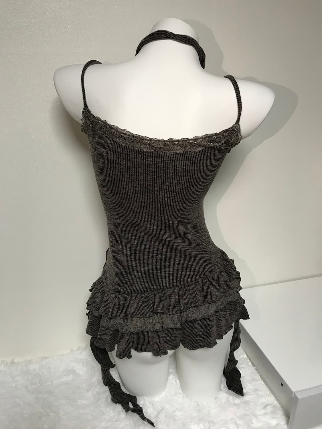 brown printed sleeveless 상품이미지3