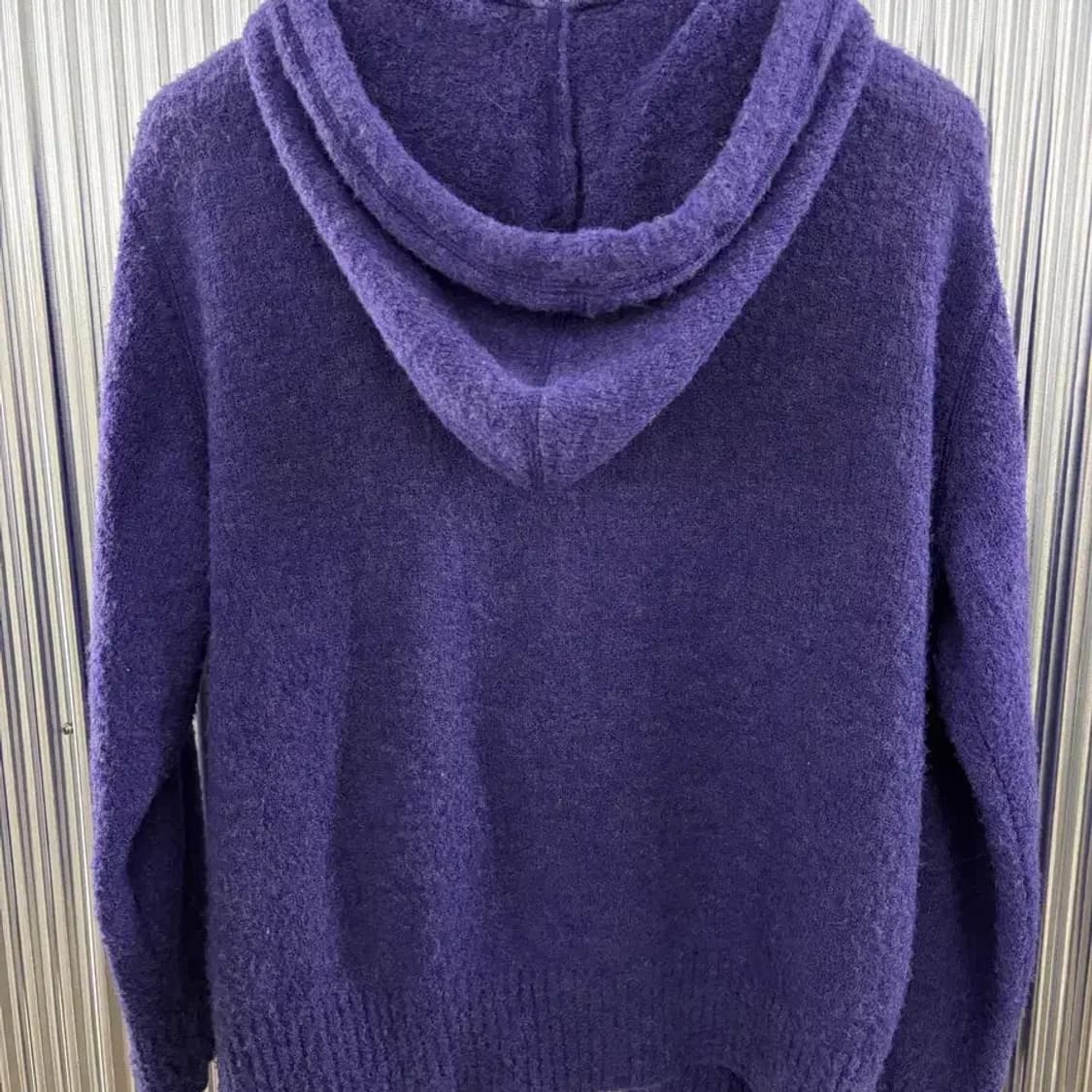 Thevinylhouse knit zipup purple S 상품이미지5