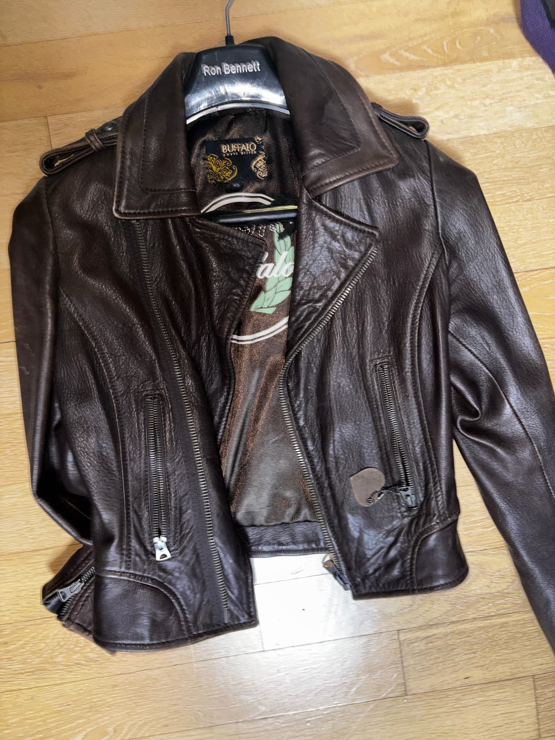 버팔로 데이비드 비튼 브라운 레더자켓 상품이미지1