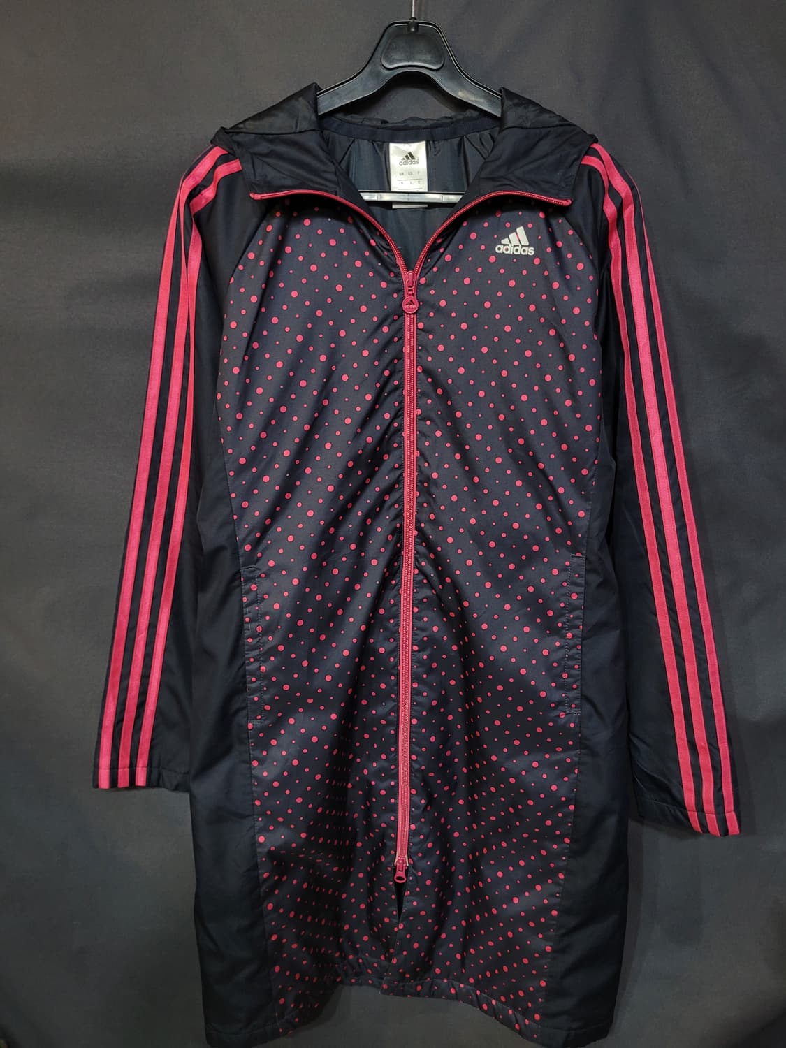 Adidas dot long padding 아디다스 도트  롱 후드 패딩 상품이미지1