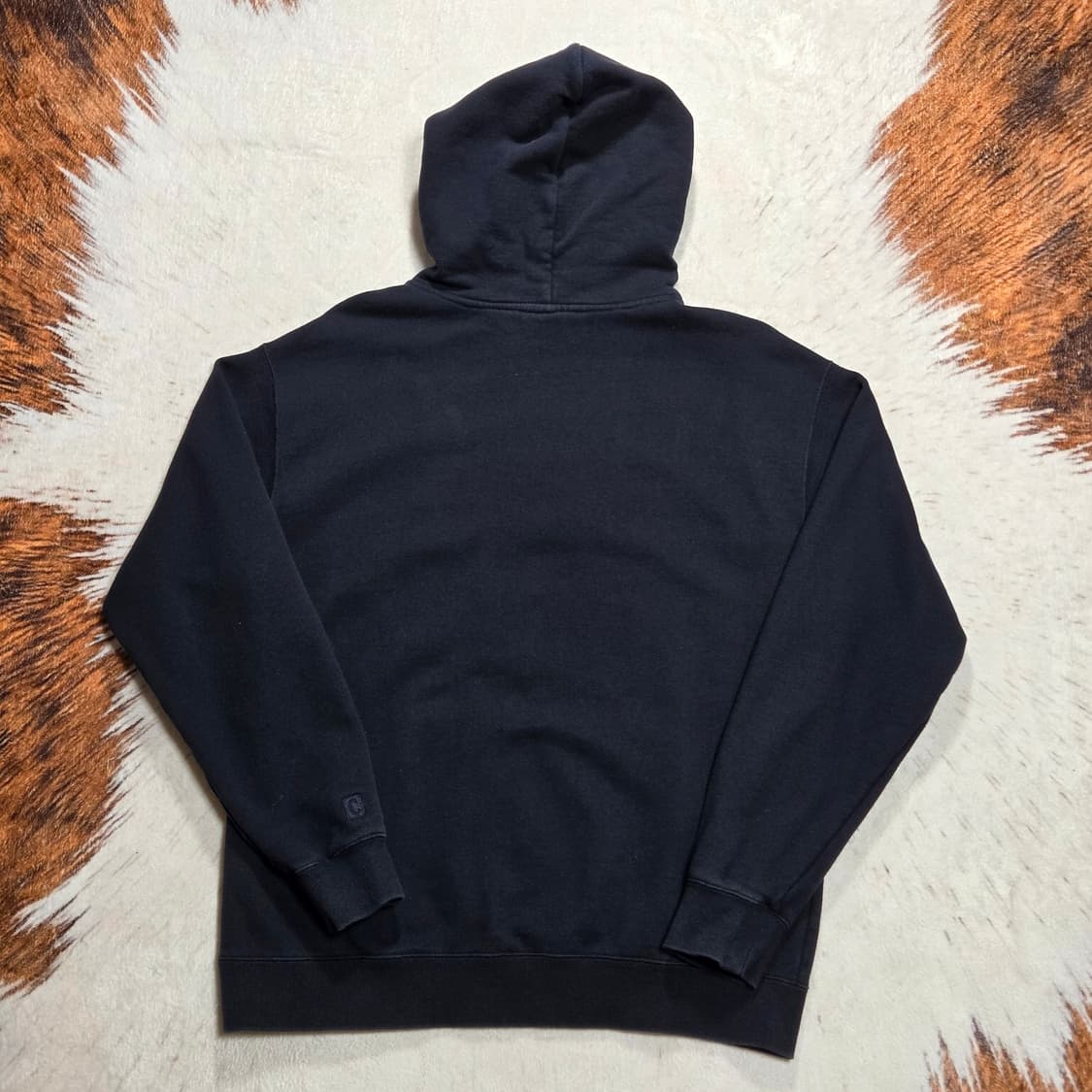 커버낫 네이비 레드 로고 자수 후드티 상품이미지4