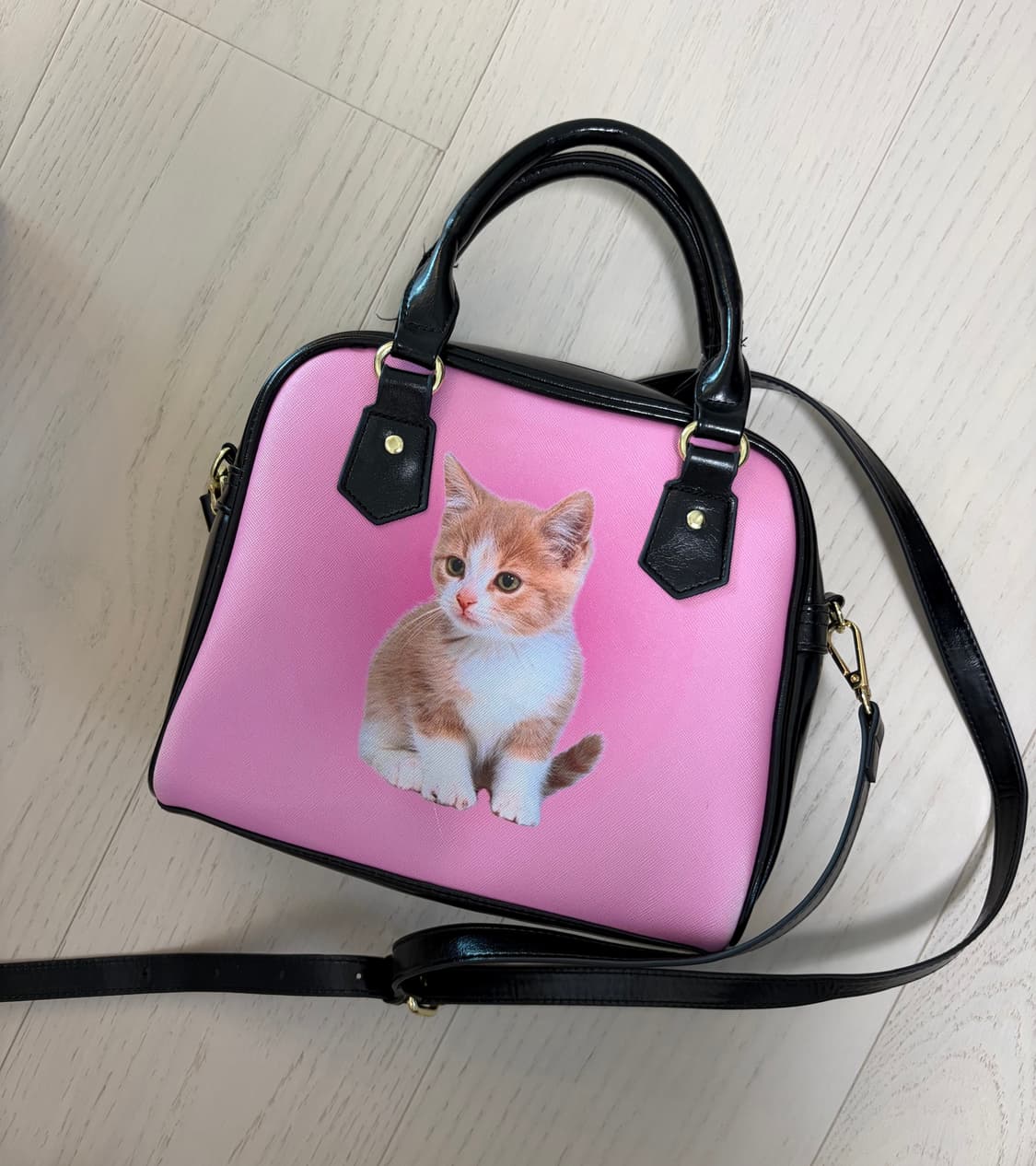 허자보이에이씨씨 핑크 캣 레더백 상품이미지1