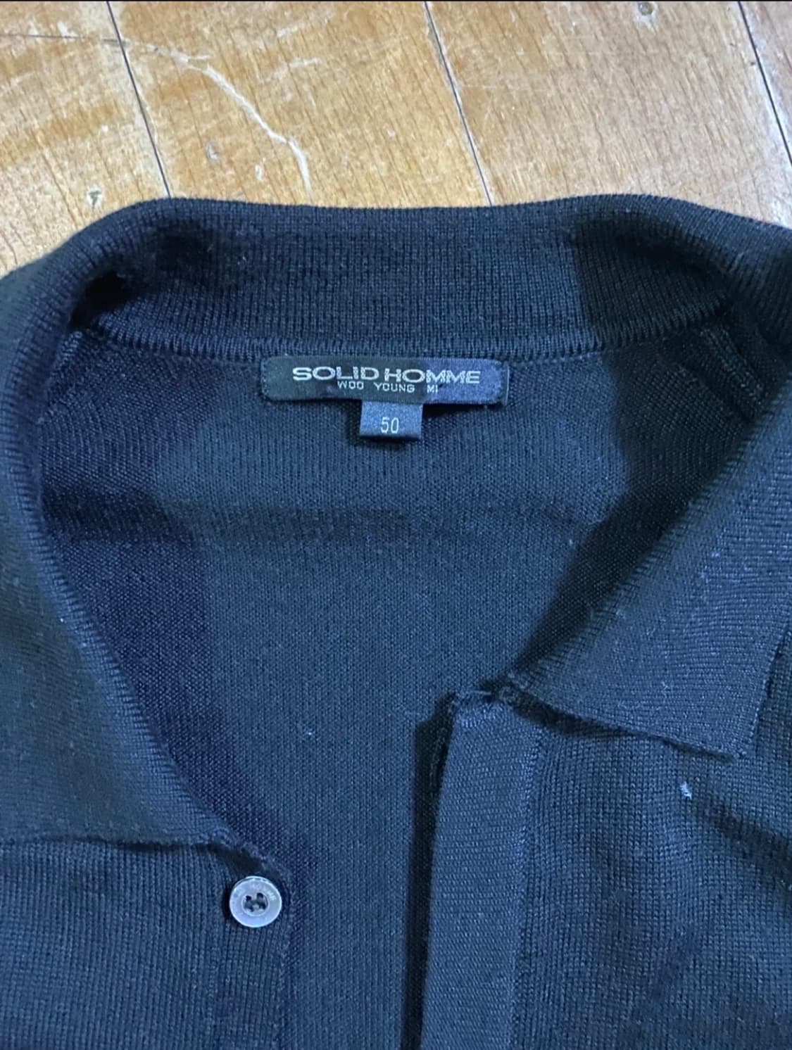 솔리드옴므 남성 블랙 니트 가디건 50 (105) 상품이미지2