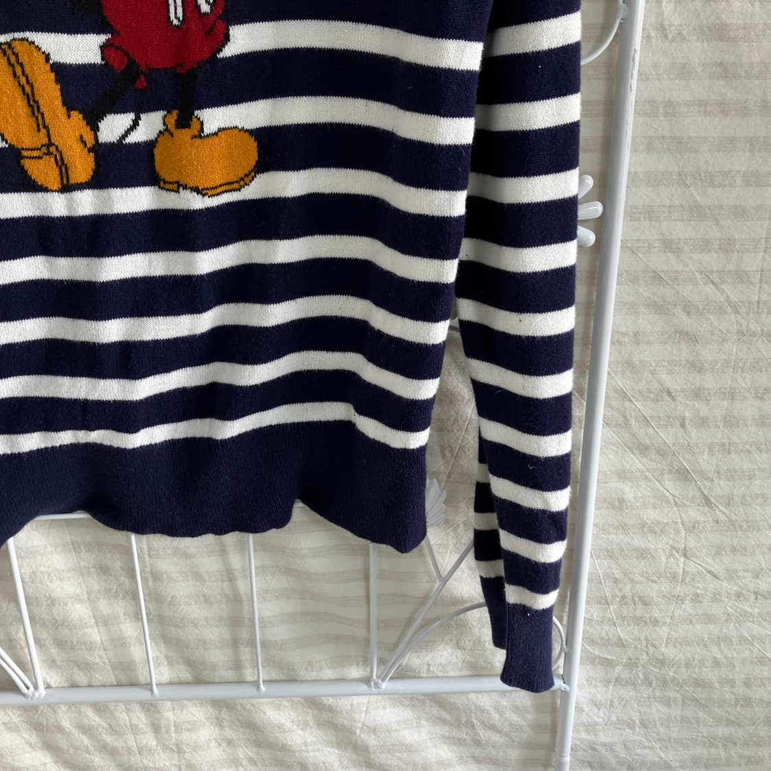 빈티지 미키 마우스 유니클로 네이비 스트라이프 티 917 y2k 스트릿  상품이미지4