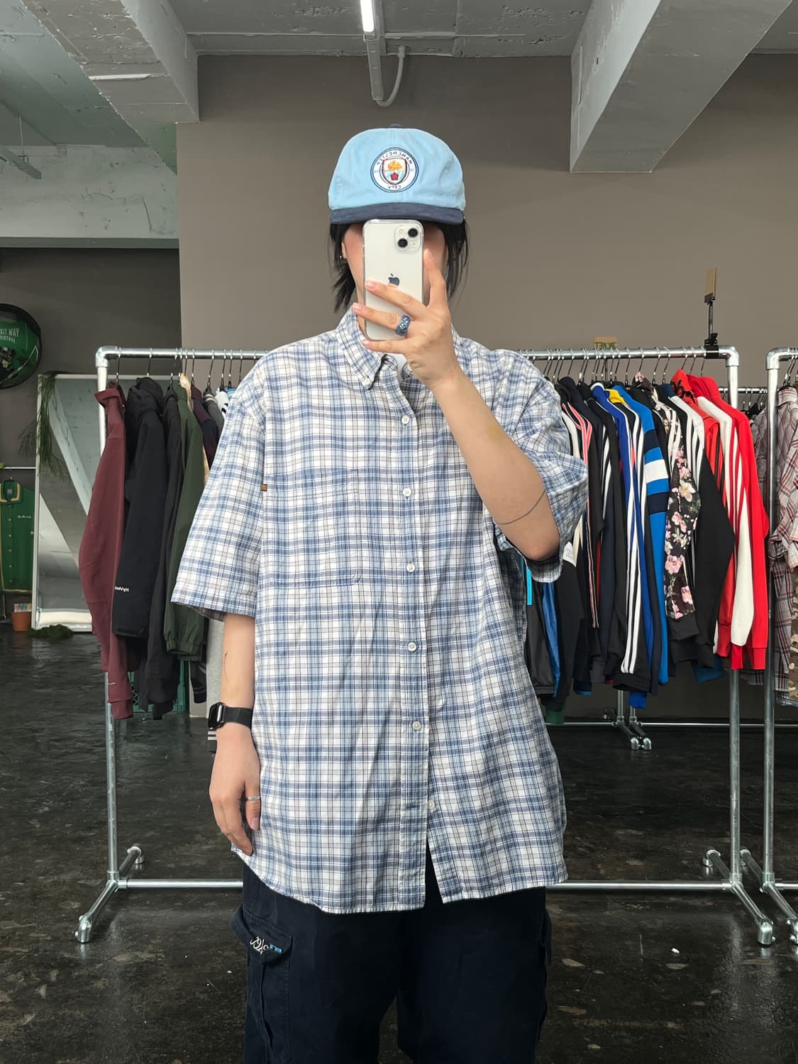 팀버랜드 체크 반팔 셔츠  상품이미지1