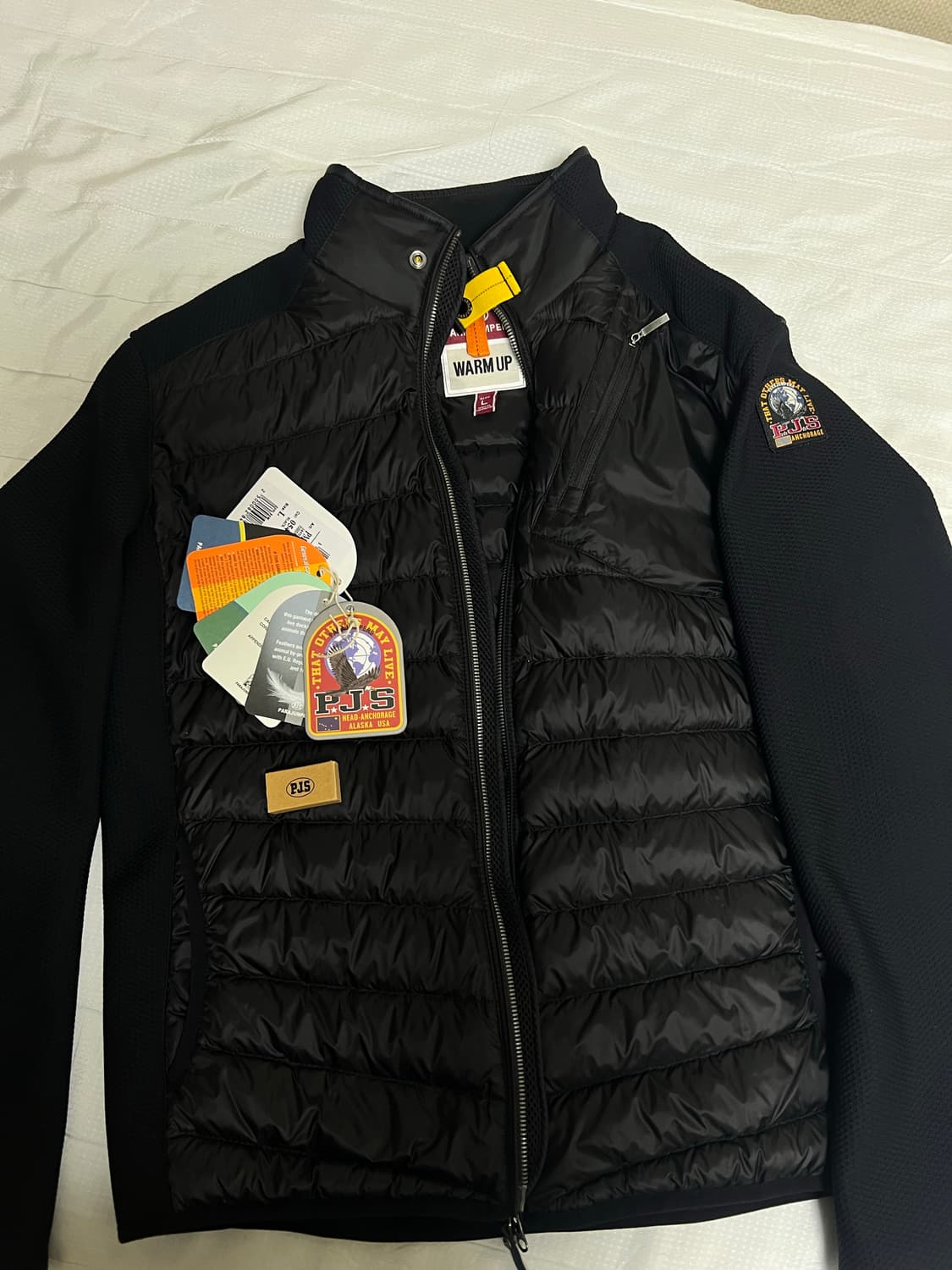 파라점퍼스 니트경량패딩  제이든 블랙 새상품L 상품이미지1