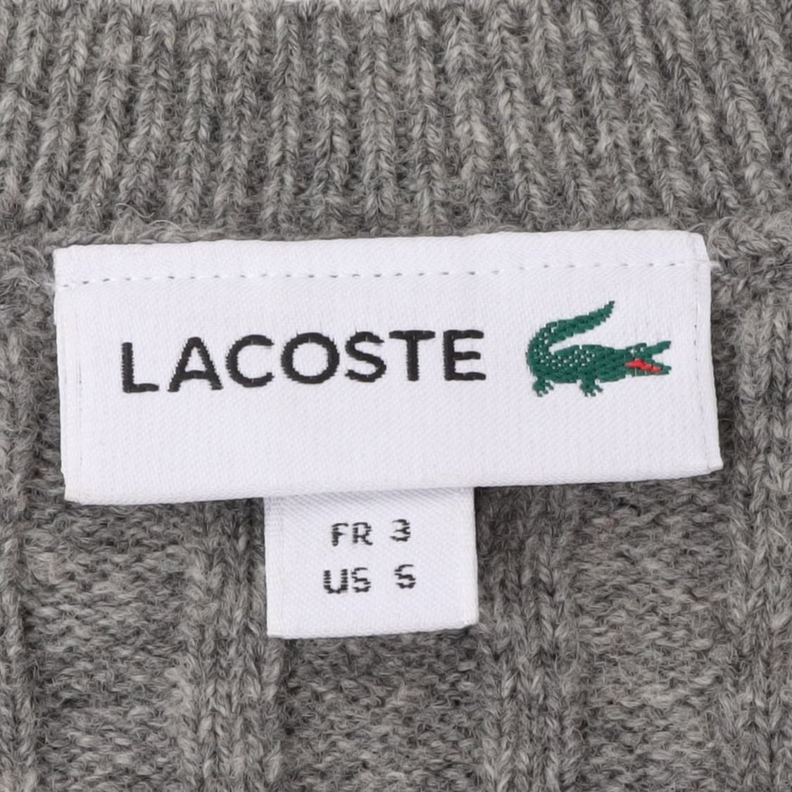 라코스테 그레이 울 케이블 니트 스웨터 상품이미지8